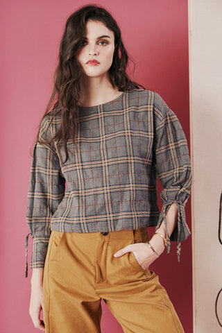 DAGG & STACEY Blouse Gael - Carreaux Stone