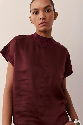 MELISSA NEPTON Blouse Angelina - Red Wine
