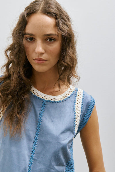 MELISSA NEPTON Blouse Daph - Bleu