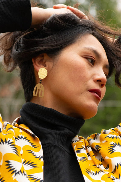 KAZAK Boucles d'Oreilles Mallawi - Noir