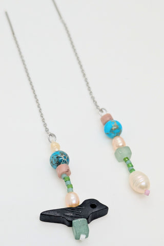 KAJOU Boucle d'Oreilles Pendante Oiseaux