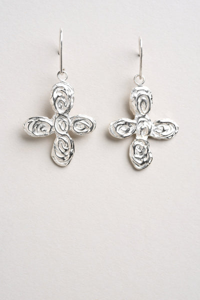 MINERA ATELIER Boucles d'Oreilles Ammonite en Croix