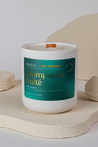 FEU & CO. Bougie Champagne Fruité