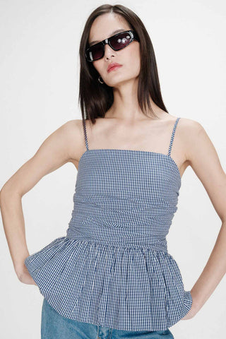 GRACE & MILA Bustier Péplum Valo - Marine