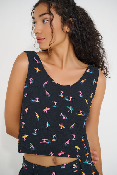 DORSALI Haut Reversible - Petit Surfer et Teal