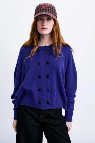 FRNCH Cardigan Chichi - Bleu Électrique