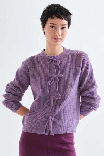 COMPANIA FANTASTICA Cardigan Bloucles Mauve