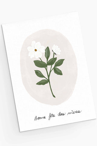 MIMI & AUGUST Carte Fleurs blanches fête des Mères