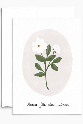 MIMI & AUGUST Carte Fleurs blanches fête des Mères
