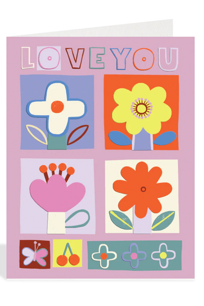 HALFPENNY POSTAGE Mini Carte Love You Tiles