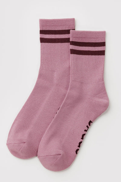 BAGGU Chaussettes Ribbed - Wild Plum Stripe