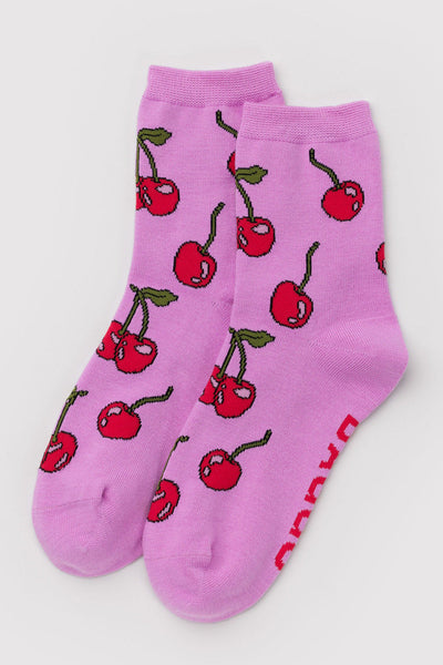 BAGGU Chaussettes Crew - Cerises