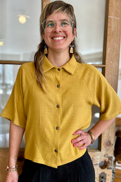 KAZAK Chemise Hosta - Moutarde