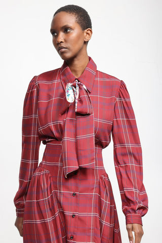 LELE DEBALTZAC Chemise Zoé - Tartan Wine