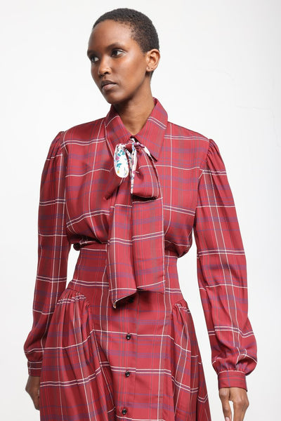 LELE DEBALTZAC Chemise Zoé - Tartan Wine