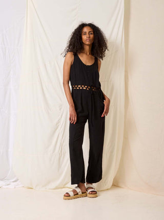 Combinaison Ginger - Noir Cokluch, combinaison fluide noire. Fait localement à Montréal, Québec.