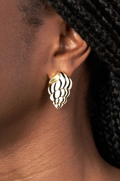 COUCOU SUZETTE Boucles d'Oreilles Coquillage Métal