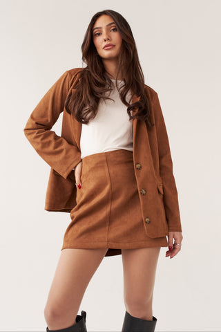 DAILYSTORY Veston Miley - Suède Caramel