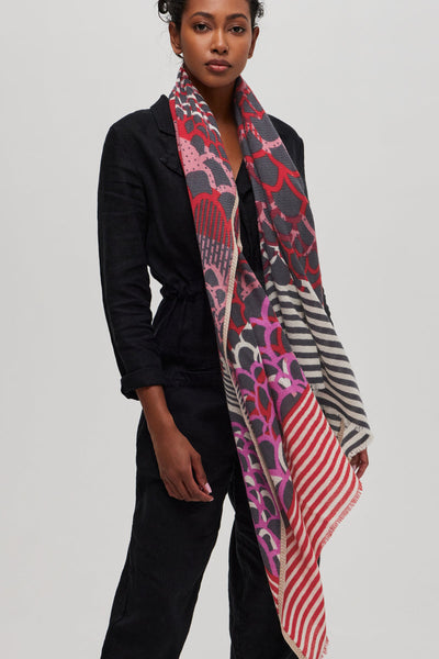 PRINCESSE & DRAGON Foulard Céleste - Rouge et Violet