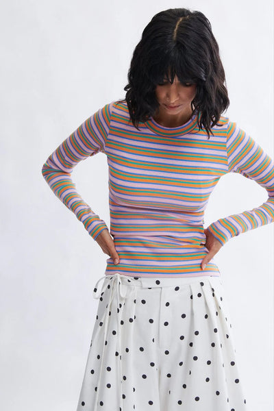 ELIZA FAULKNER  T-shirt Jamie - Ligné Rose