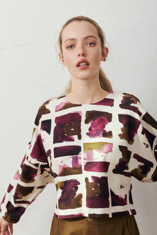 EVE GRAVEL Blouse Emilio - Beetroot