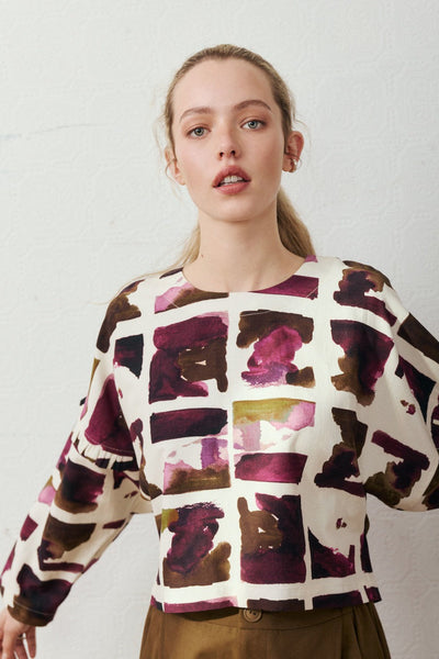 EVE GRAVEL Blouse Emilio - Beetroot