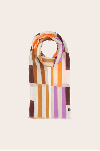 FRAAS Foulard à rayures rétro - Oiseau de Paradis