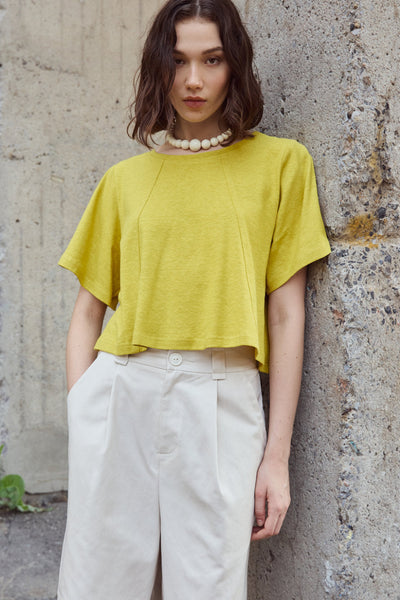 EVE GRAVEL Haut Sandy - Pistache foncée