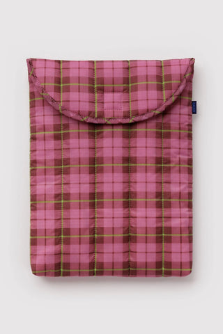 BAGGU Housse d'Ordinateur 13"/14" - Tartan Rose