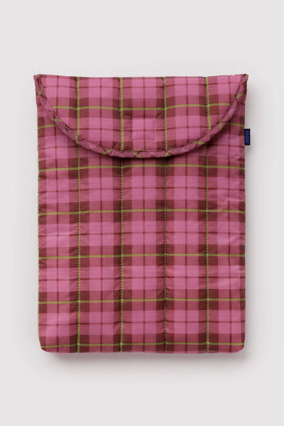 BAGGU Housse d'Ordinateur 13"/14" - Tartan Rose