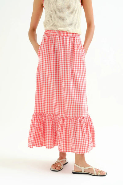 COMPANIA FANTASTICA Jupe Vichy Rose