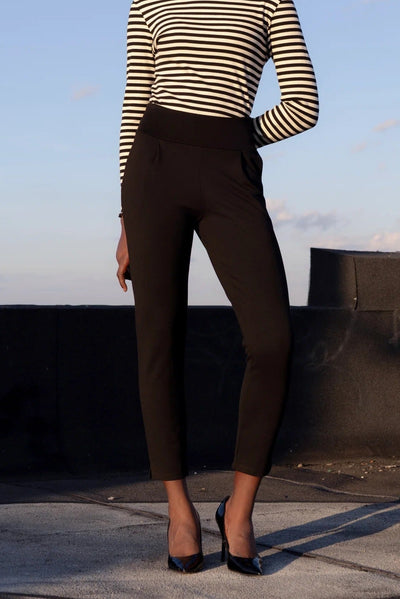 EVE LAVOIE Pantalon Ponti di Roma - Noir