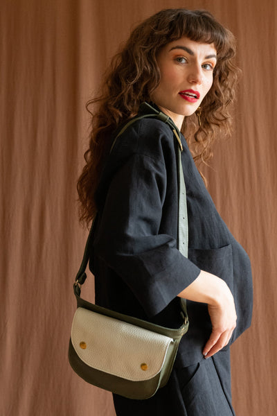 Sac Pochette Amaru - Crème et Olive