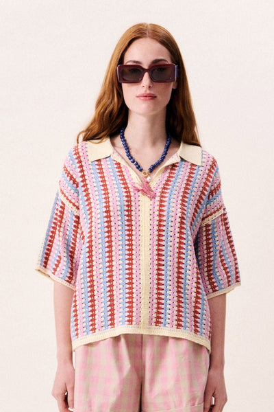 FRNCH PARIS Polo Crochet Missy - Violine