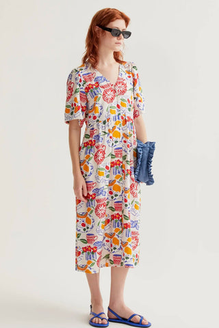 COMPANIA FANTASTICA Robe Midi - Lush Print