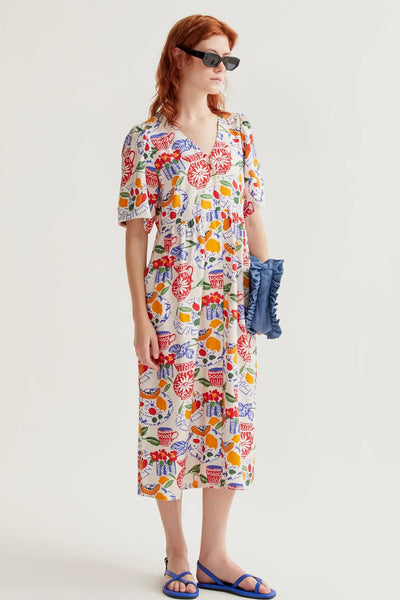 COMPANIA FANTASTICA Robe Midi - Lush Print