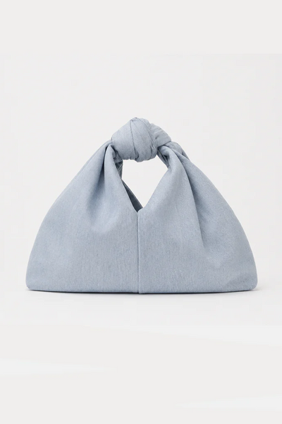 AMNOT Sac à Main Noeux en Jeans - Denim Pâle