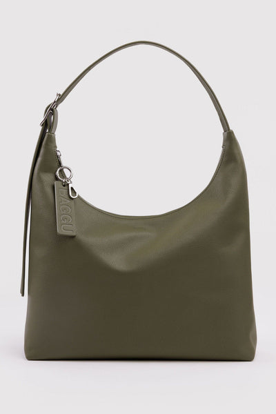 BAGGU Sac Shoulder Cuir Recyclé - Loden