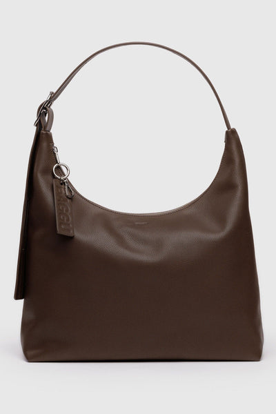BAGGU Sac Shoulder Cuir Recyclé - Brun