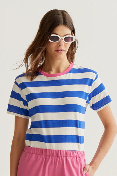 COMPANIA FANTASTICA T-shirt Ligné - Bleu