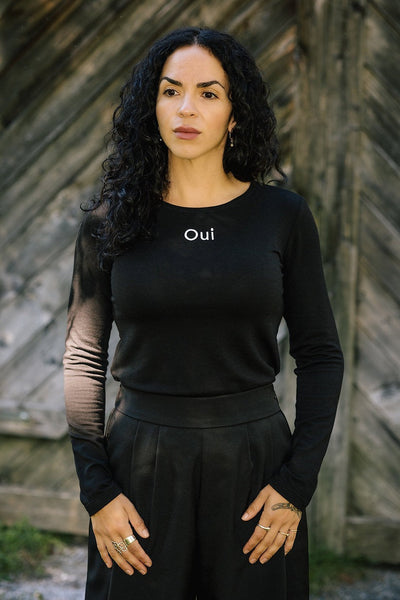 MERCEDES MORIN Haut Oui - Noir