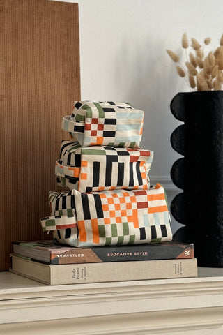 FREON COLLECTIVE Trousse de Toilette - Damier Multi