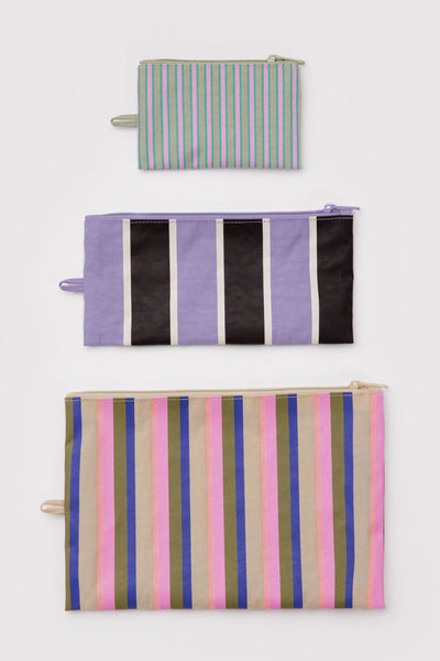 BAGGU Pochettes Plates - Candy Shop Stripes