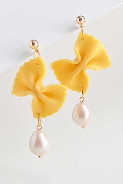YELLOW DOTS STUDIO Boucles d'oreilles Fancy Farfalle Pasta
