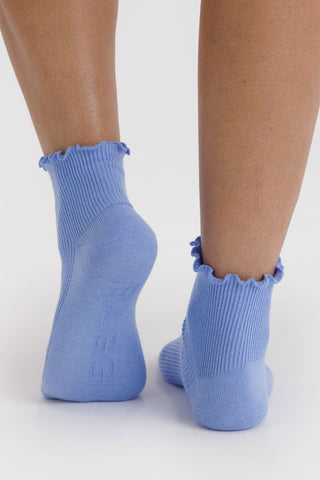 BAGGU Chaussettes Laitue Lot de 2 - Bleu Clair et Rouge