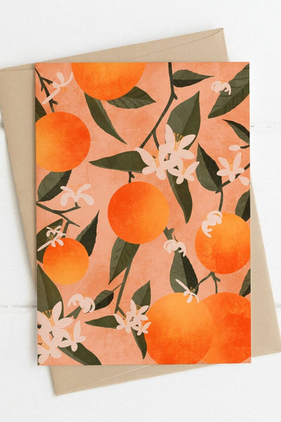 ITSFUNNYHOWW Carte de Souhait - Orange