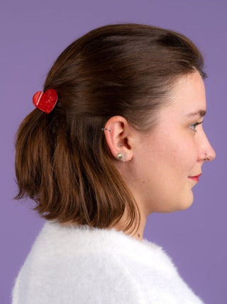 COUCOU SUZETTE Mini Pince à Cheveux - Coeur, parfaite idée de cadeau pour femme.
