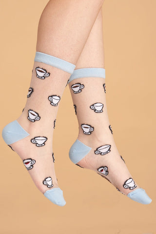 COUCOU SUZETTE Transparent Socks - Coffee