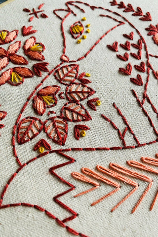 HOOK LINE & TINKER Kit de Broderie - Folk Fox