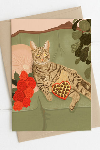 ITSFUNNYHOWW Carte de Souhait - Purrfect Romance